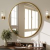 BEAUTYPEAK Round Wall Mirror 24"x24" Antique Beaded Resin Frame Vanity Mirror - 2 of 4