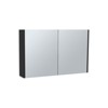 SEVOBAL Bathroom Storage Cabinets 19.7 High Double Door Mirror Medicine Cabinets with Shelves for Bathroom Kitchen, Black, 36.3"*24.9"*4.4" - 3 of 4