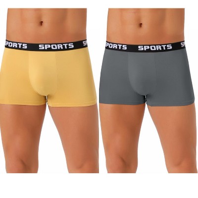 INSPIRE CHIC Men's 2 Pack Lightweight Short Leg Stretch Underwear Briefs