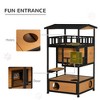 Skyzone Yellow Fir Wood Outdoor Cat Shelter with Asphalt Roof, Escape Doors, Jumping Platform & - 4 of 4