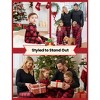PATPAT Christmas Family Pajama Set: Christmas Plaid Print Pajamas with Matching Plaid Socks - 2 of 4