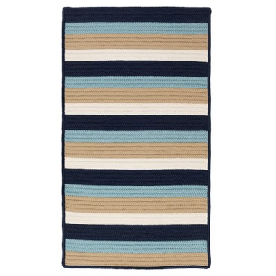 Colonial Mills Norwood Braided Rug, Navy Blue 4x7, Rectangle Shape