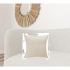 HomeRoots 20" X 20" Cream Linen Zippered Pillow - 2 of 4