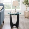 Sapphtopaz Coffee Tables for Living Room Coffee Bar with Glass Top Center Table with Wood Legs Small Coffee Table for Office,Apartment - 2 of 4