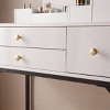 Etelifrank Modern Vanity Desk with LED Mirror and Power Outlet - Sturdy Iron Frame, Drawers & Cabinets - 3 of 4