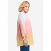 Woman Within Plus Size French Terry Tie-Sleeve Sweatshirt - 4 of 4