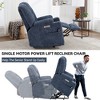 FONTOI Large Size Accent Chair with 2 Cup Holders&Side Pockets, Recliner Chair with Comfortable Back, Blue, 38.5"*41.75"*34.25" - 4 of 4