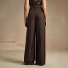 Coolmee Women Wide Leg Pants Elegant High Waisted Business Casual Work Trousers Dressy Pants with Pockets - 2 of 4