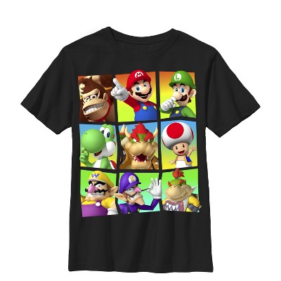 Boy's Nintendo Mario Characters All Here T-shirt : Target