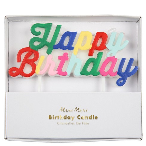 Meri Meri Multicolor Happy Birthday Candle (Pack of 1) - image 1 of 1