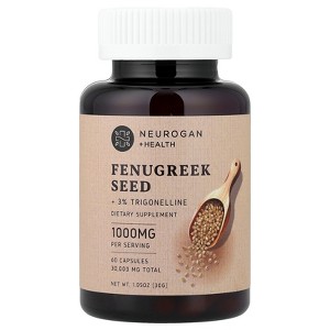 Neurogan Health Fenugreek Seed + 3% Trigonelline, 60 Capsules (500 mg per Capsule) - 1 of 4