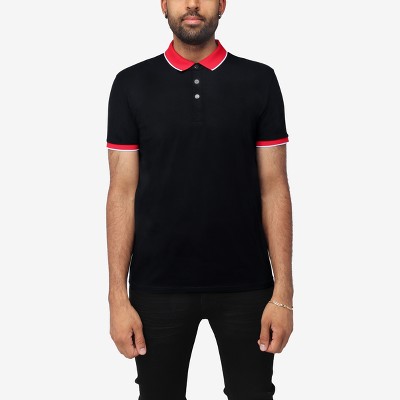 X RAY Men's Short Sleeve ribbed cuffs Polo Shirt