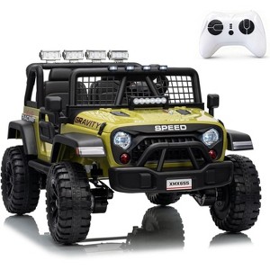 24V 2-Seater Kids Ride-On Truck with Parent Remote Control, Spring Suspension, 2-Speed Electric Vehicle with LED Headlights & Music Player - 1 of 4