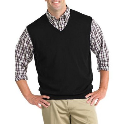 Harbor Bay V-neck Sweater Vest - Men's Big And Tall Black 4x Large Tall :  Target