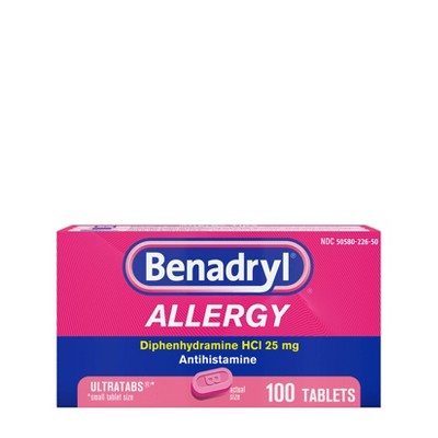 Benadryl Ultratab Allergy Relief Tablets Diphenhydramine 100ct Target