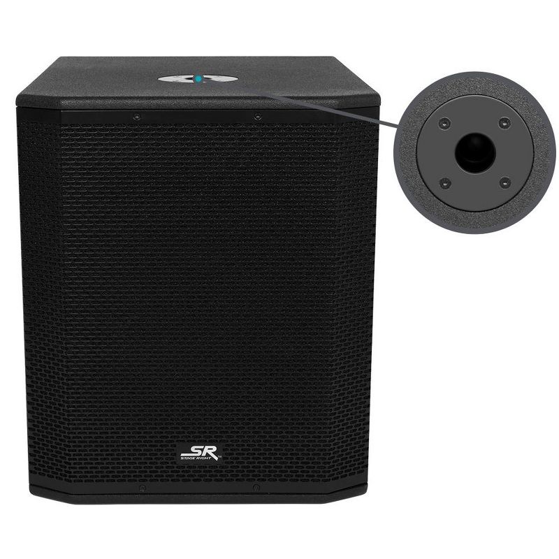 Stage Right by Monoprice LM15A 1000W 15in Powered Subwoofer Speaker with Class D and DSP, 2 of 7