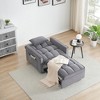 TiramisuBest 3-in-1 Sofa Bed Chair, Modern Adjustable Recliner Sleeper Chair for Apartment & Living Room,Dark Grey - 4 of 4
