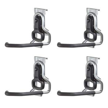 Rubbermaid FastTrack Heavy-Duty Universal Garage Bicycle Storage Vertical Hanging Wall Hook Bike Rack for Bicycles up to 50 Pounds (4 Pack)