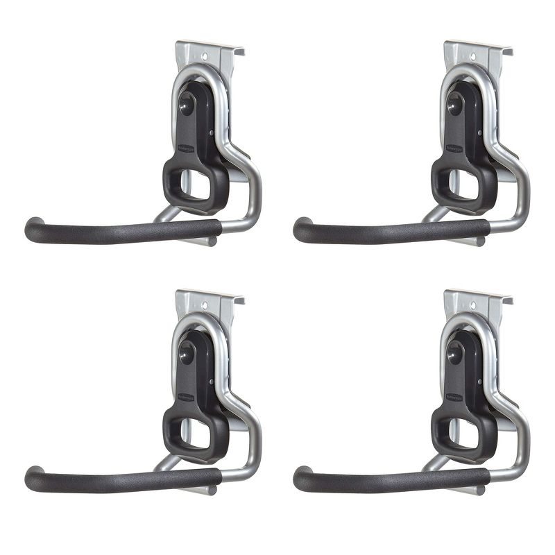 Rubbermaid FastTrack Heavy-Duty Universal Garage Bicycle Storage Vertical Hanging Wall Hook Bike Rack for Bicycles up to 50 Pounds (4 Pack), 1 of 7