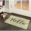 J&V TEXTILES "Hello" Outdoor Coir Doormat 18" x 30" - 2 of 3