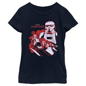 Girl's Star Wars: Visions Stormtroopers in Action T-Shirt - 1 of 4