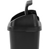 7.8gal Swing Top Waste Can Black - Brightroom™: Indoor Trash Bin with Lid, Textured Plastic, 21.375" Height - 4 of 4