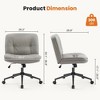ALEXOUN Criss Cross Home Office Chair,Wide Seat,PU Leather Swivel Height Adjustable Comfy Computer Task Seat,for Home,Office - 3 of 4