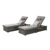 Okak Outdoor Lounge Chairs Set of 2 with Storage,Beach Rattan Outdoor Chaise Lounge for Patio,Beach,Yard - 3 of 4