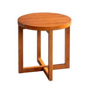 Karl Home|Fir Wood Outdoor Wood Side Table - 1 of 4