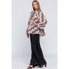 Slickblue Women's Sheer Lace Bishop Sleeve Shirt, Overfit See Through Blouse Top, Lightweight Pink Style, Size S-XL - 4 of 4