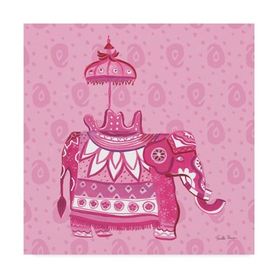 14" x 14" Jeweled Elephant Iii by Farida Zaman - Trademark Fine Art