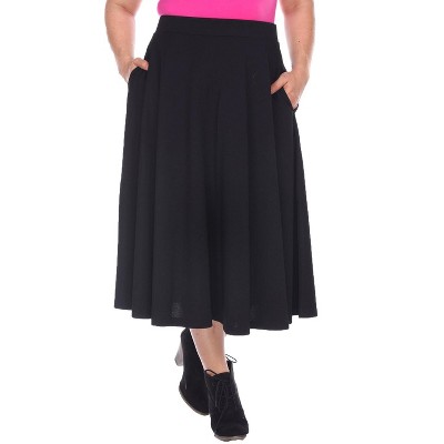 Belle Poque Women's High Waist Flared Skirt Pleated Midi Skirt with Pocket  : : Clothing, Shoes & Accessories