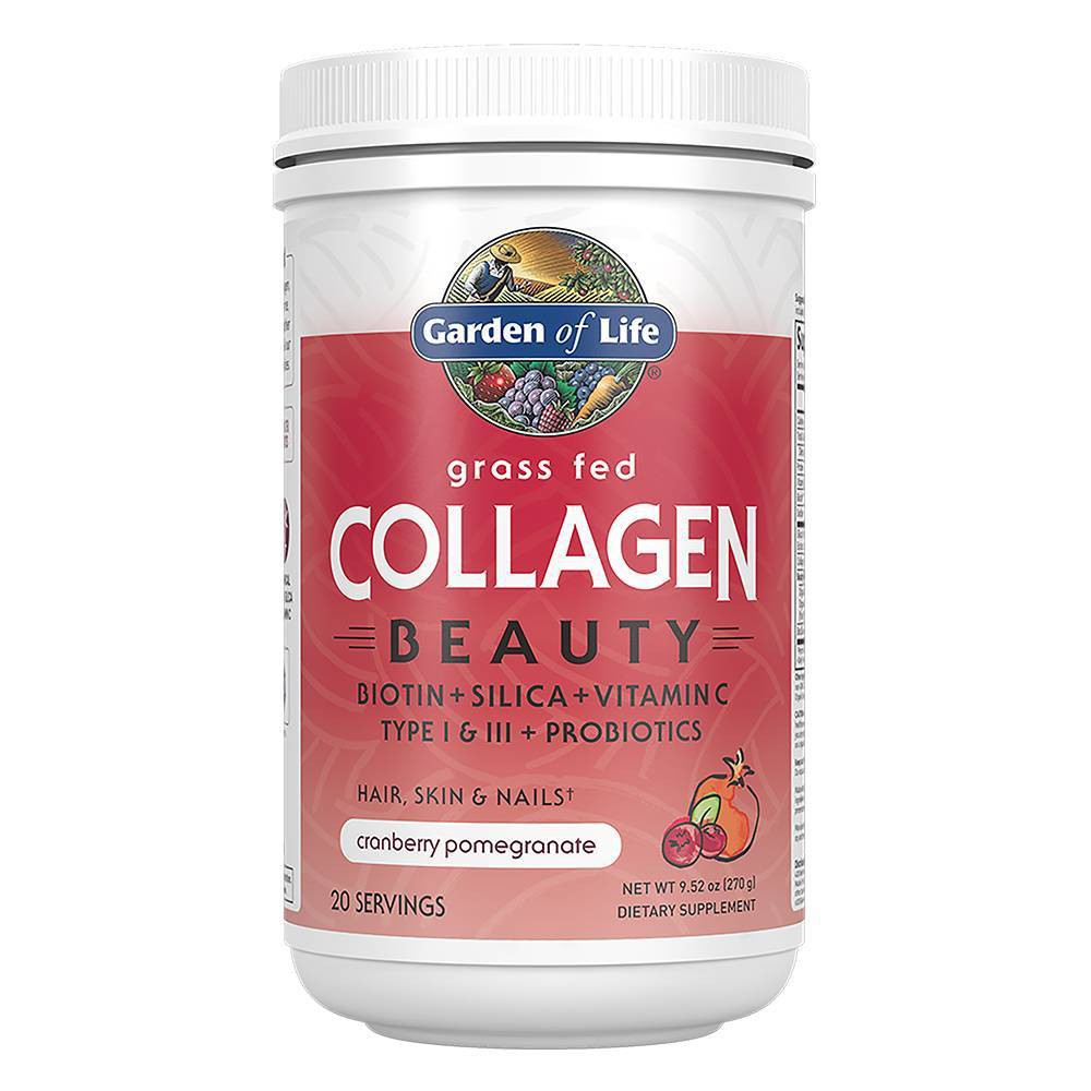 Photos - Vitamins & Minerals Garden of Life Grass Fed Beauty Collagen Powder - Cranberry Pomegranate  