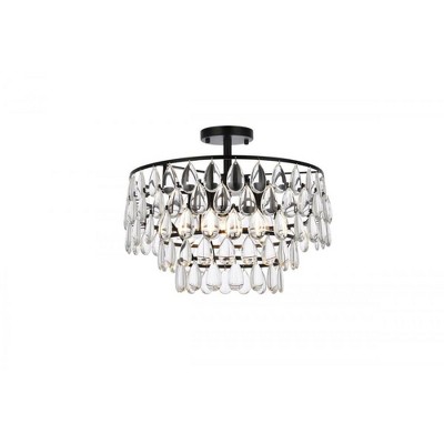 Elegant Lighting Mila 18 inch flush mount in black