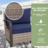 EAGLE PEAK Coastal Vista Patio Outdoor Wicker Love Seat, Patio Conversation Set Wicker Rattan Sofa Chair Set - 4 of 4