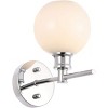 Elegant Lighting Collier 1 light Chrome and Frosted white glass Wall sconce - 3 of 4