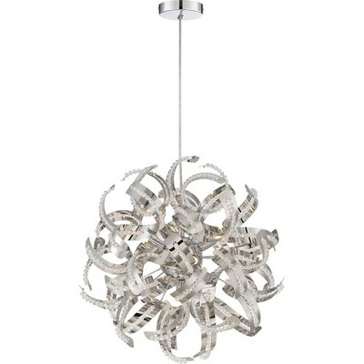 Quoizel 17" Polished Chrome Ribbons Pendant Light