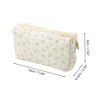 Unique Bargains Purple Flowers Makeup Bag Beige 1 Pc - 2 of 4