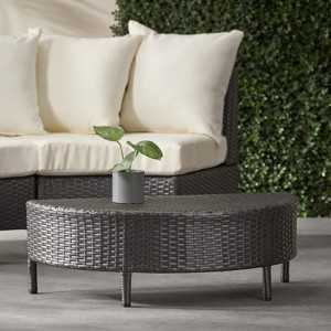 MOEPISY Patio Half-Round Coffee Table - 1 of 4