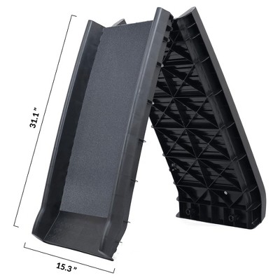 Elevon 62 Inch Black Folding Pet Ramp with High Traction Surface