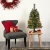 Nearly Natural 3-ft Wisconsin Slim Snow Tip Pine Artificial Christmas Tree with 50 Clear LED Lights - 4 of 4