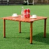 Costway Folding Wood Roll Up Table Camping Picnic Outdoor - 4 of 4