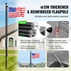 VEVOR 30FT Sectional Flag pole Kit, Aluminum Alloy in Ground Flag poles for Outside, 3 Display Modes Flagpole with 3x5 American Flag, Black - 4 of 4