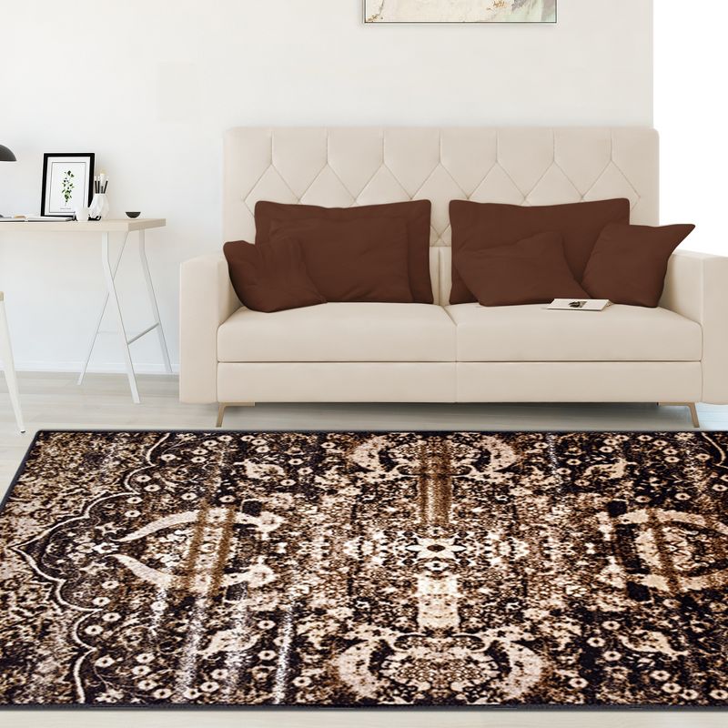Bohemian Rustic Medallion Indoor Non-Slip Washable Runner or Area Rug by Blue Nile Mills, 5 of 7