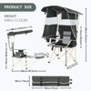 Camping Chair with Canopy, Removable Footrest, Cooler Bag & Cup Holder, Shade Seat for Beach, Fishing, Sports & Camping - 3 of 4