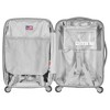 Olympia Denmark 21 Inch Expandable Carry On 4 Wheel Spinner Multiple Grip Luggage Suitcase with Aluminum Locking System and Interior Divider, Silver - 4 of 4