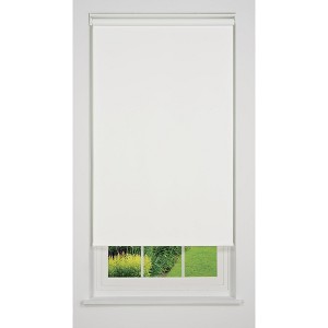Linen Avenue Cordless Blackout Roller Shade, Dark Gray, Light Gray, and White (Arrives 1/4" Narrower) - 1 of 4