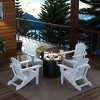 WestinTrends Outdoor Patio Folding Adirondack Chair With Round Fire Pit Table Sets - 2 of 2