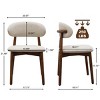 Set of 4 Upholstered Dining Chairs with Black Solid Wood Legs, Linen Armless Accent Chairs for Dining Room, Living Room, or Kitchen-Tanpinhause - 3 of 4