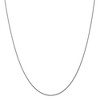 Black Bow Jewelry 1mm 10k White Gold Solid Diamond Cut Wheat Chain Necklace - 3 of 4